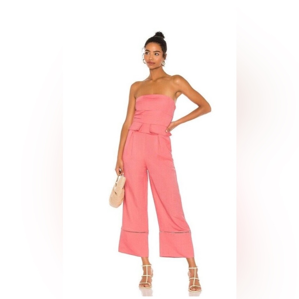 🩷 Cult Gaia Pink Ankle Length Linen Pants